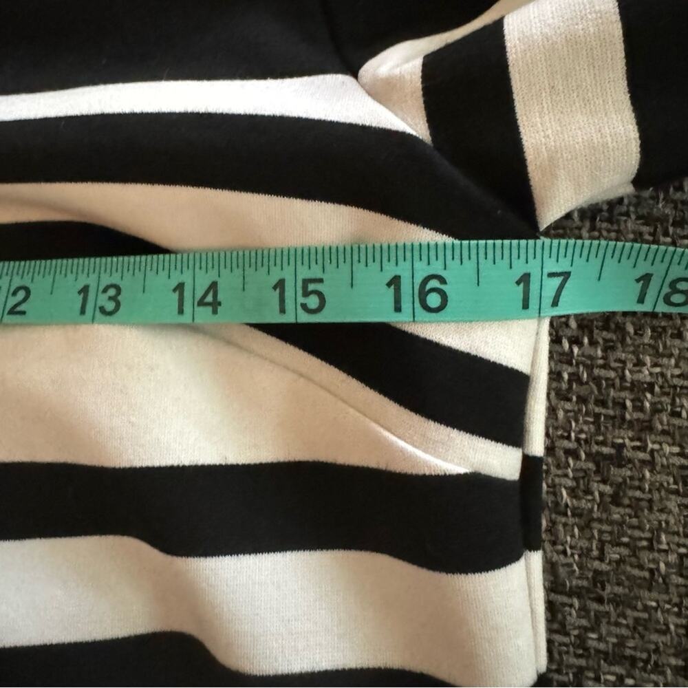 WHITE HOUSE BLACK MARKET ecru & black stripe shift dress size 4 Easter Sunday - Picture 11 of 13